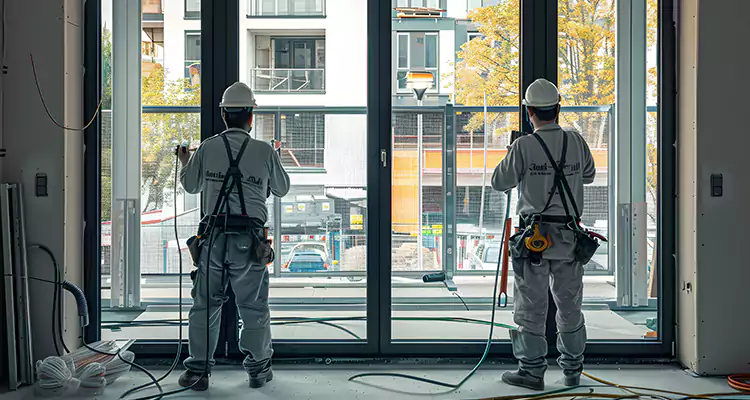 Patio Door Glass Replacement with Built-In Blinds in Rockledge, FL